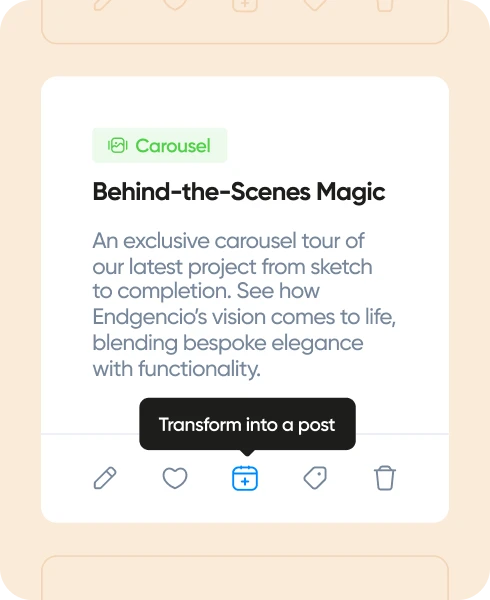 Transform an idea into a post with AI on Iconosquare