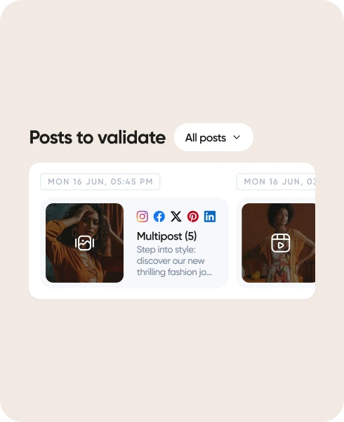 Posts validation on Iconosquare