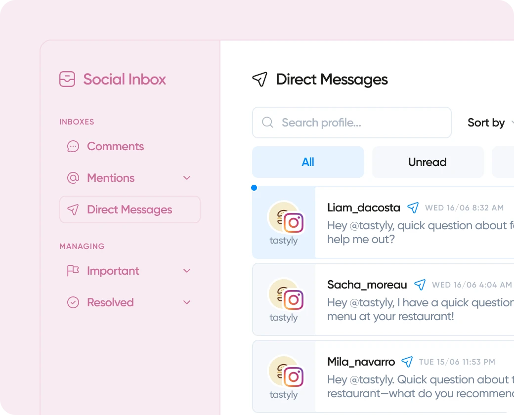 Manage your Instagram DMs on Iconosquare