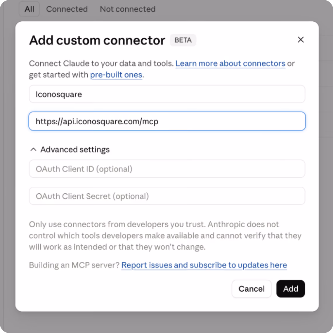 Step 2: Add Iconosquare to your AI tool