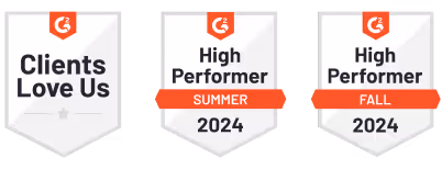 three banners with the words high performer, high performer, and fall