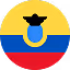Icon of the Ecuador flag with a simplified coat of arms in the center.