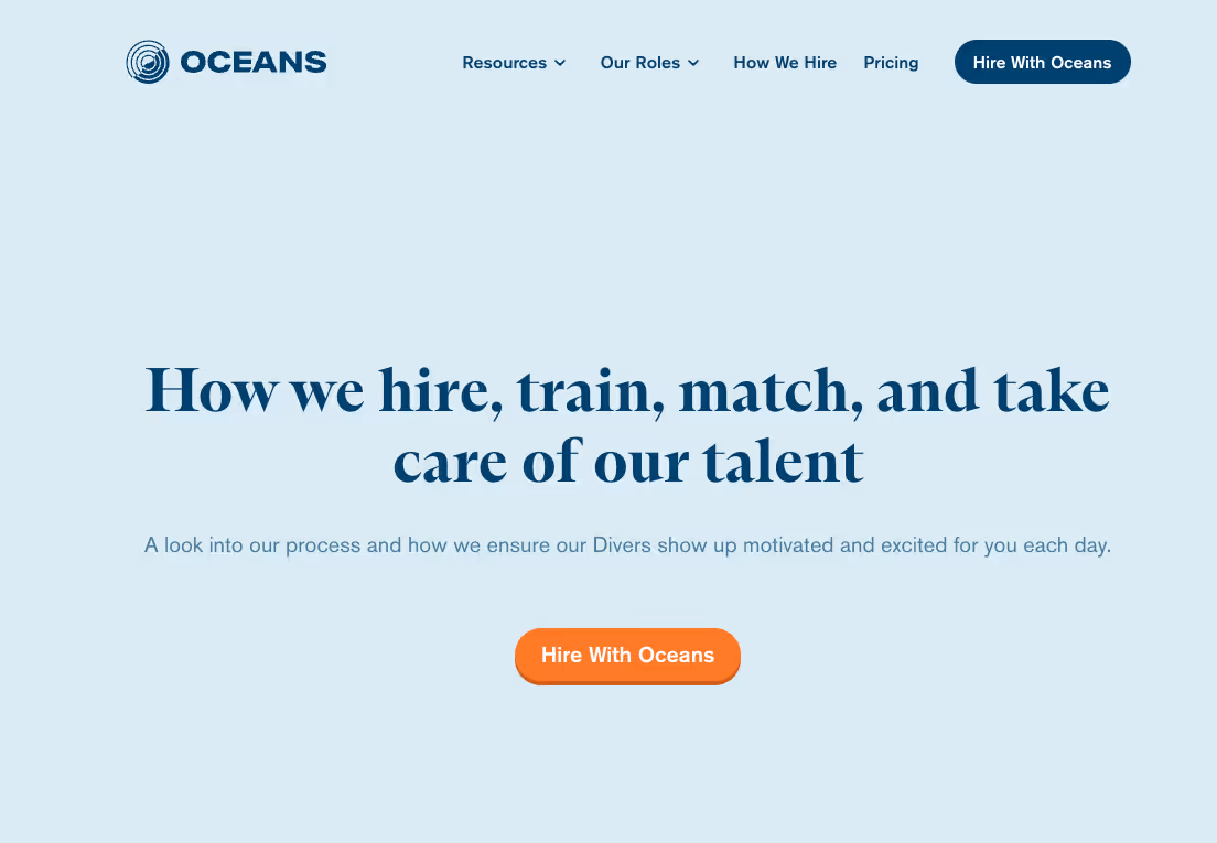 Oceans' page.