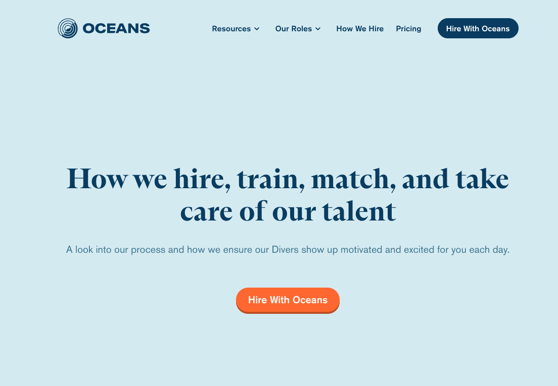 Oceans' page.