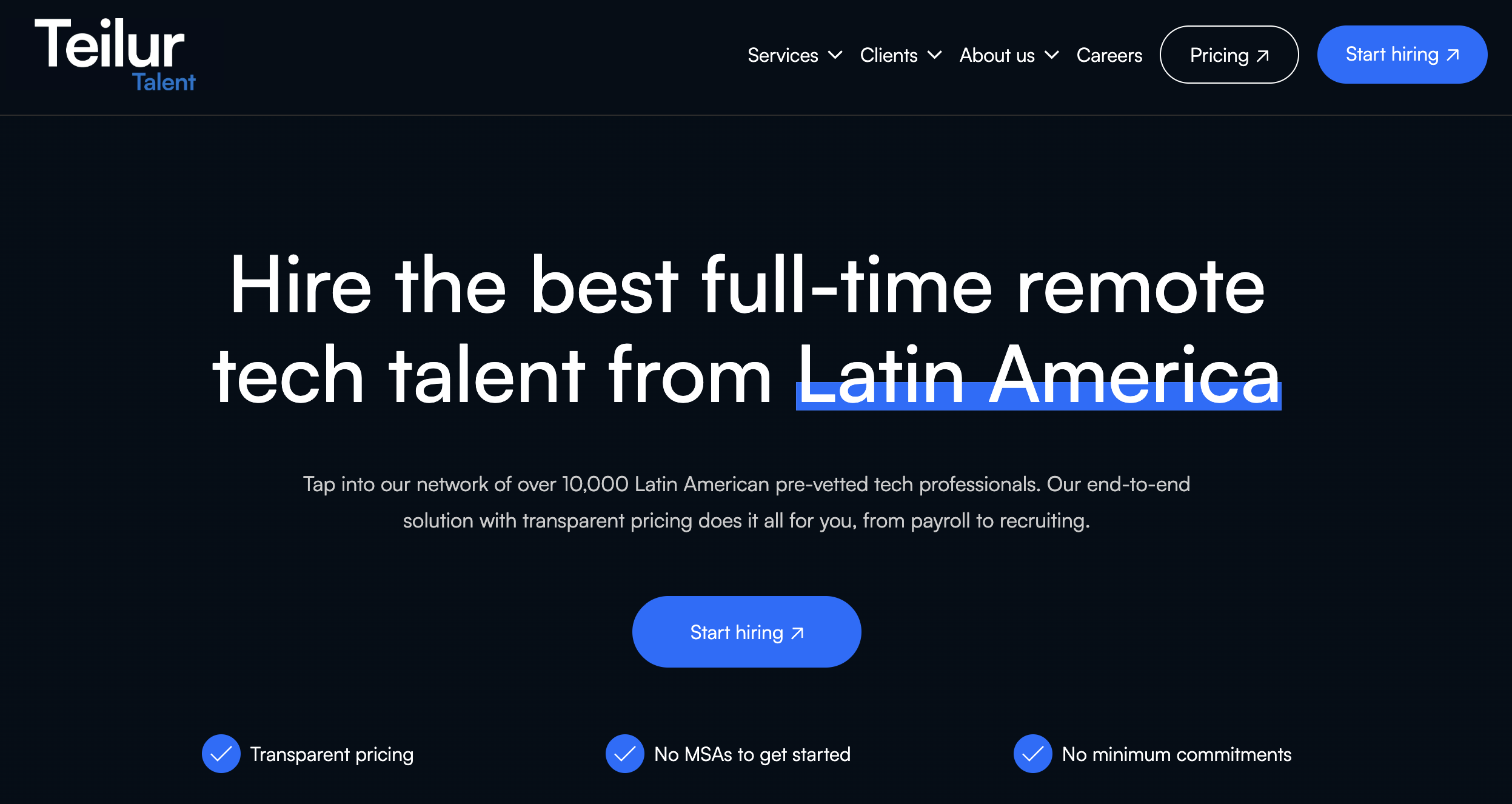 Teilur Talen't home page.