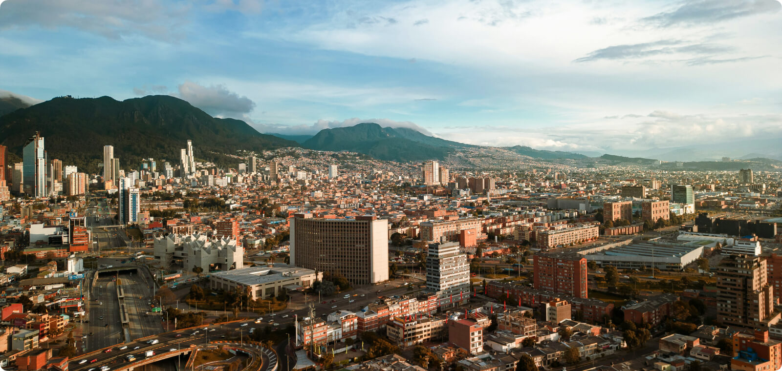 Aerial view of Bogota, Colombia
