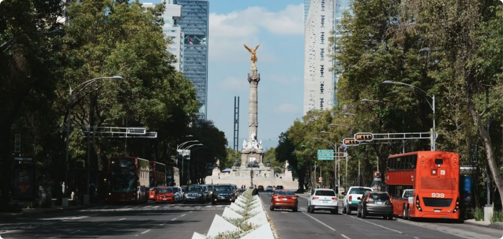Angel of Independence on Paseo de la Reforma in Mexico City, Mexico
