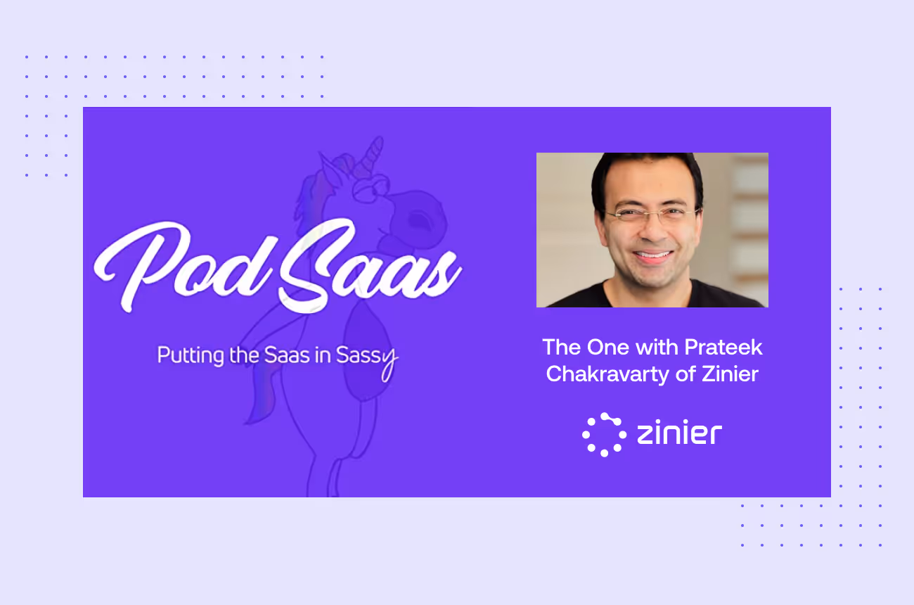 PodSass podcast with Zinier's CEO