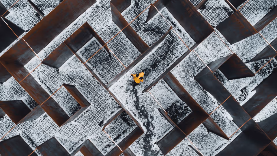 A complex maze representing the difficulties created by unnecessary workarounds