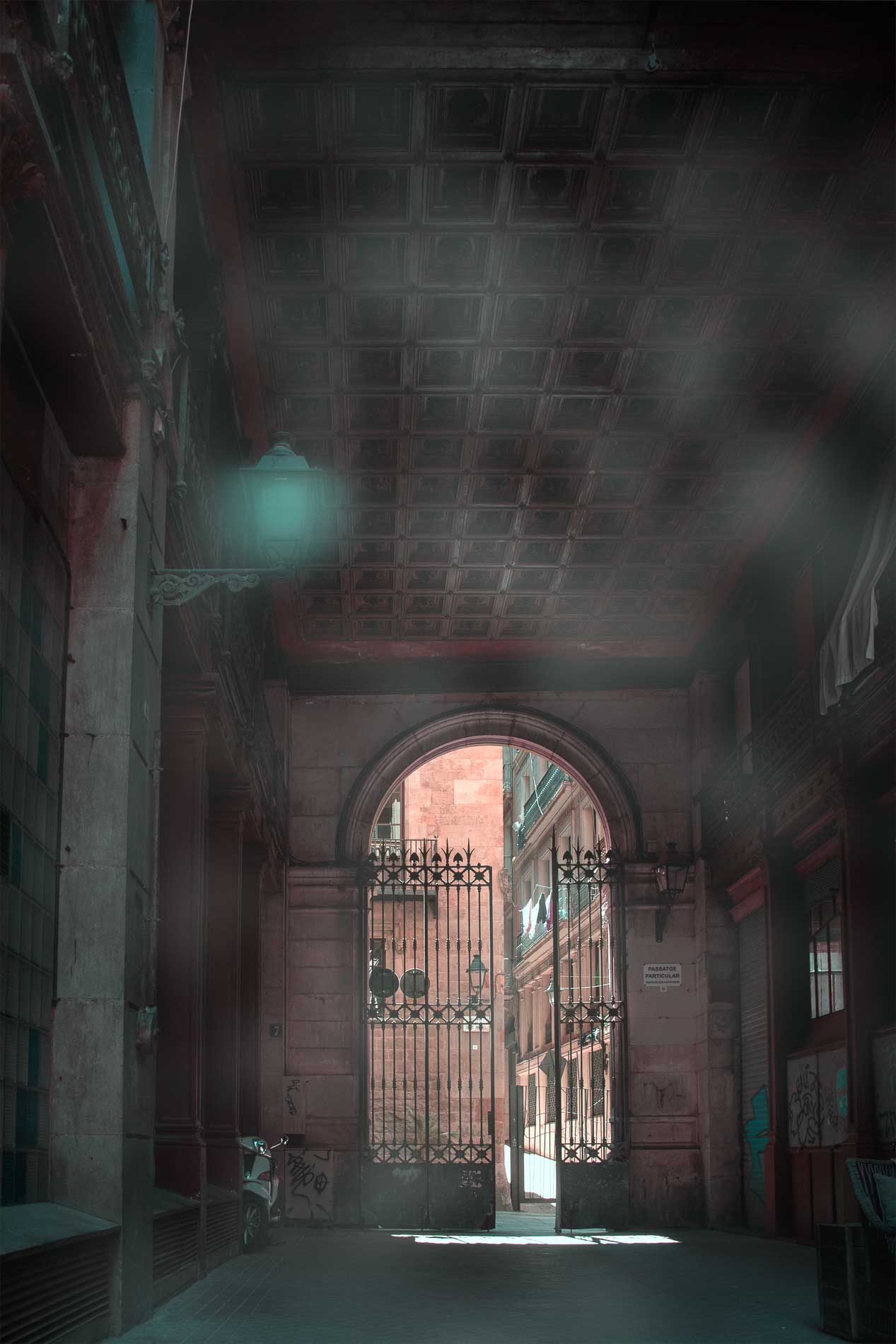 Imagen del proyecto Dreamland de Elisa Blaz que muestra un portal del barrio gótico de Barcelona.