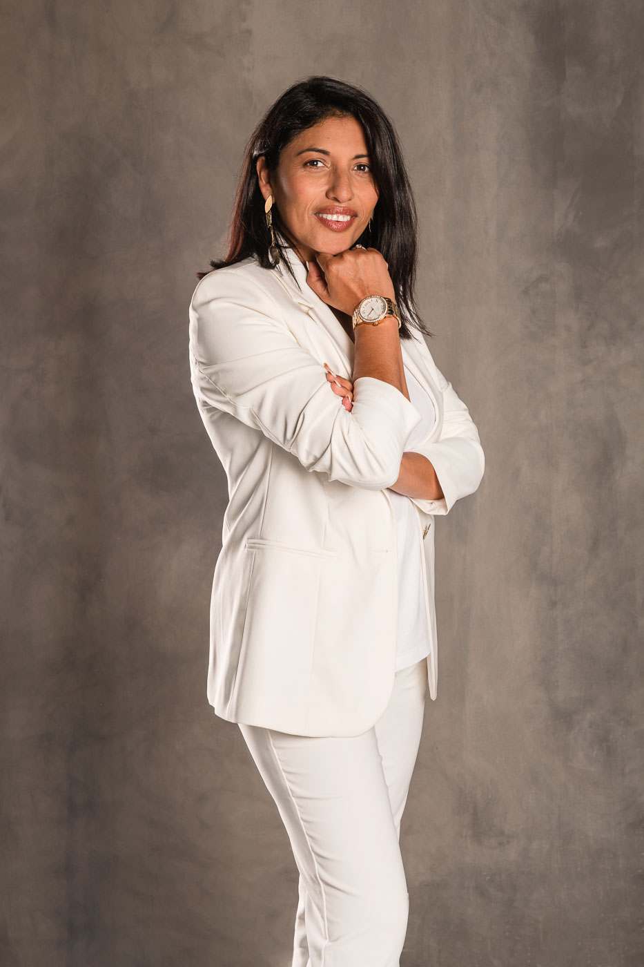 Retrato de estudio de una sesión de imagen de marca para emprendedoras.