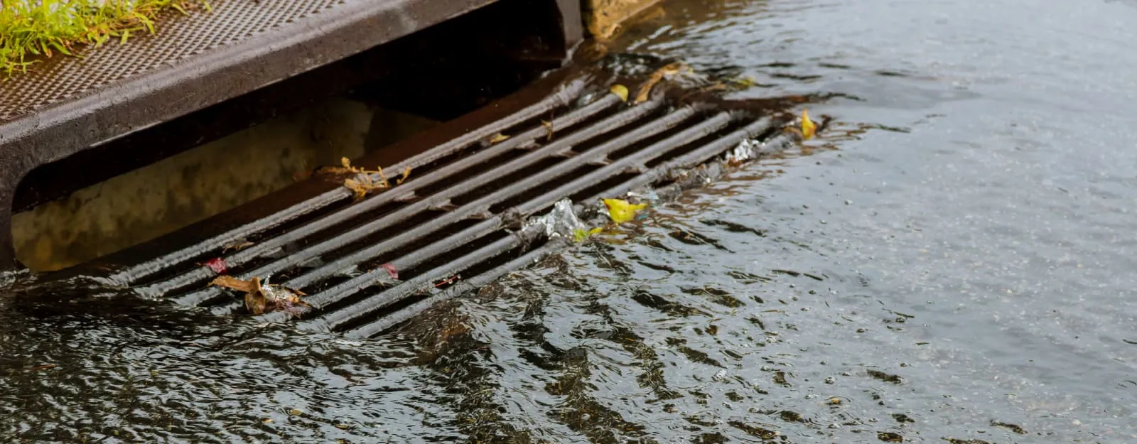 photo of catch basin draining water