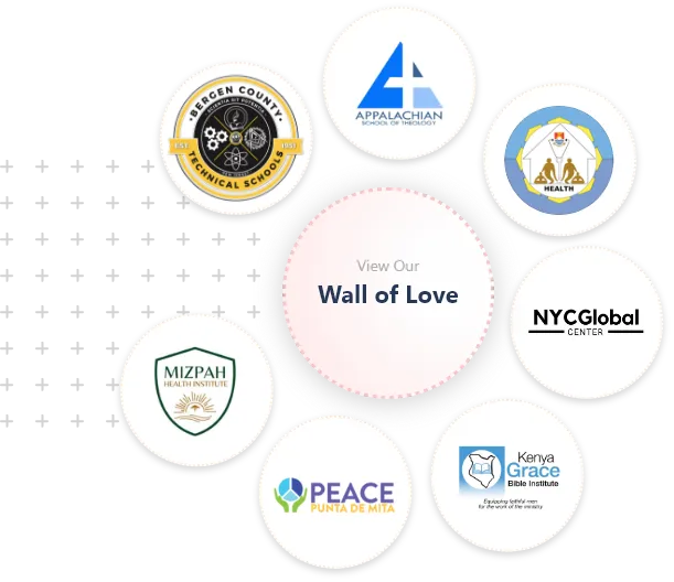 Collage of Wall of Love for Trade School