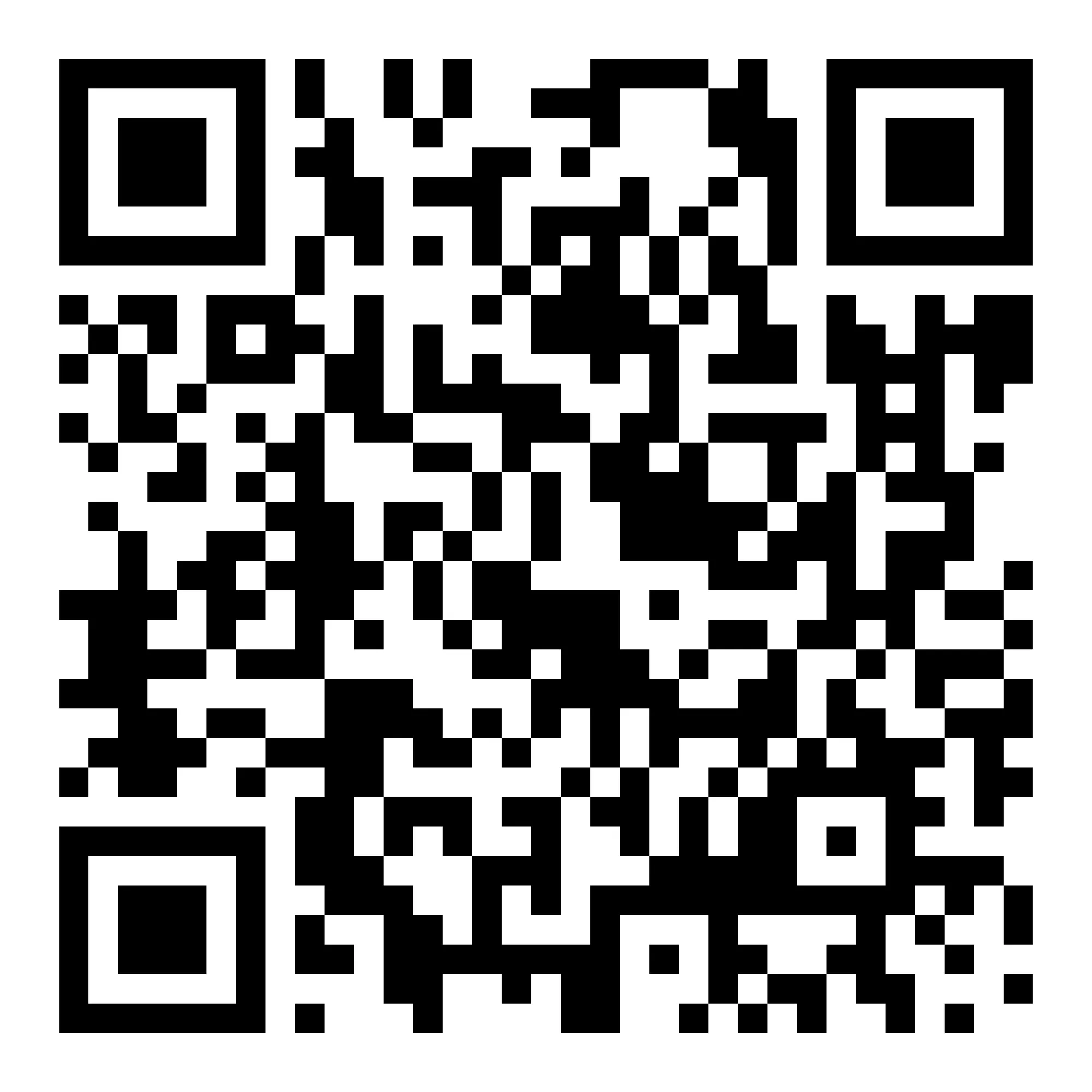 Black and white QR code on a white background.