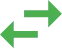 Green double arrow icon pointing left and right representing swap or exchange.