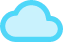 Blue cloud icon representing cloud access or cloud storage.