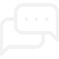 Two speech bubbles overlapping, one solid and one outlined, symbolizing communication.