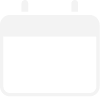 Simple black calendar icon with two loops at top and blank date area.