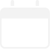 Simple black calendar icon with two loops at top and blank date area.