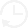 Clock with an arrow around it symbolizing a time machine or time rewind concept.