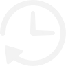 Clock with an arrow around it symbolizing a time machine or time rewind concept.