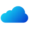 Blue cloud icon with gradient from light to dark blue, symbolizing cloud-based services.