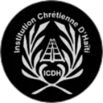 Black circular logo with a ladder and leaves surrounding the letters ICDH