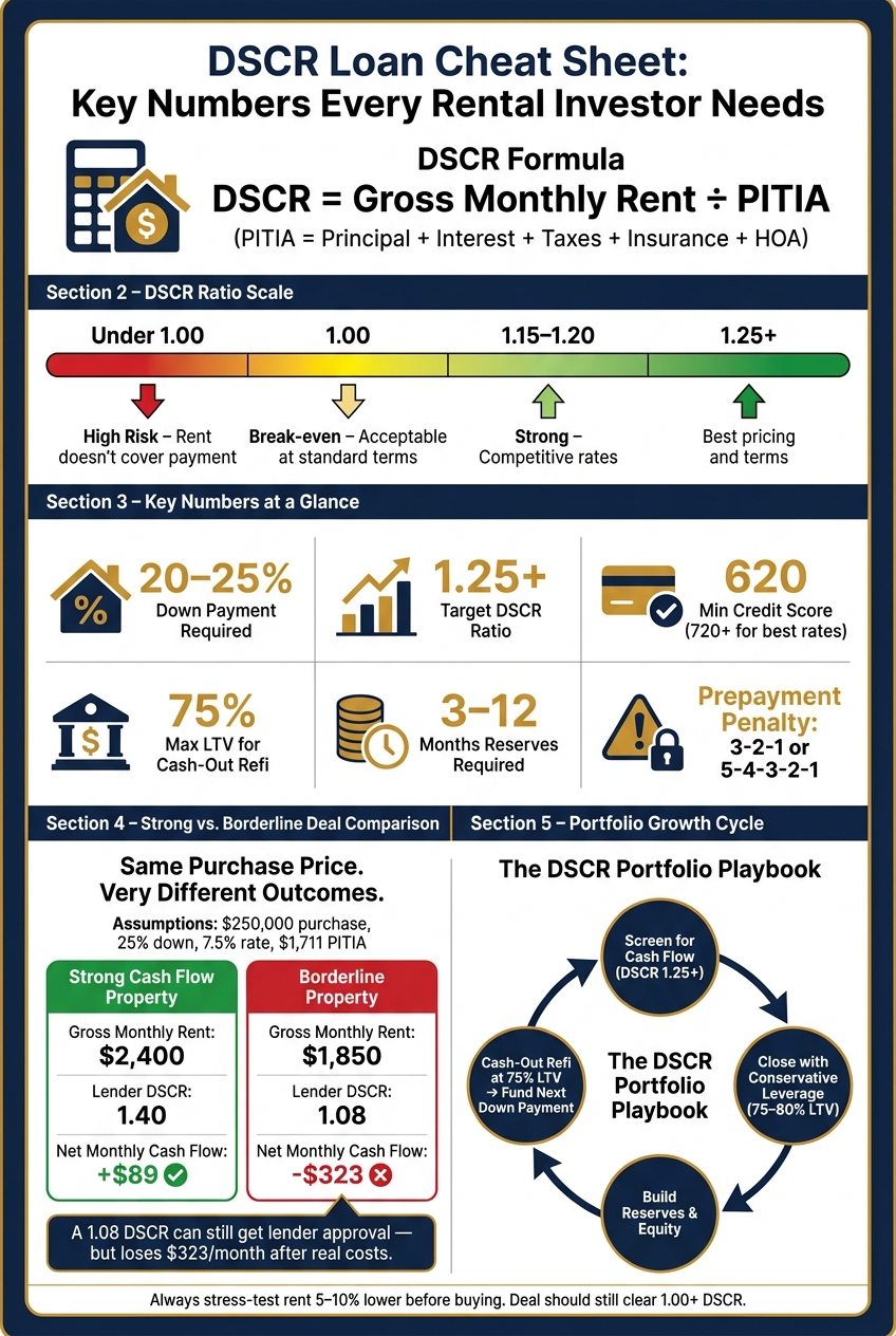 DSCR Loan Cheat Sheet: Key Numbers Every Rental Investor Needs