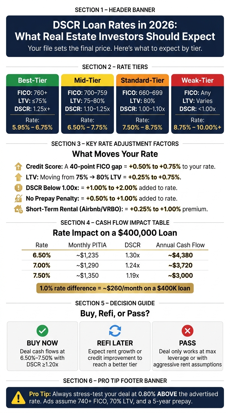 DSCR Loan Rates by Borrower Tier in 2026