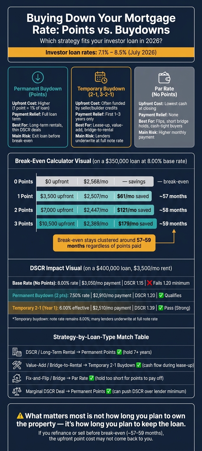 Mortgage Buydown Options for Real Estate Investors: Points vs. Buydowns Compared