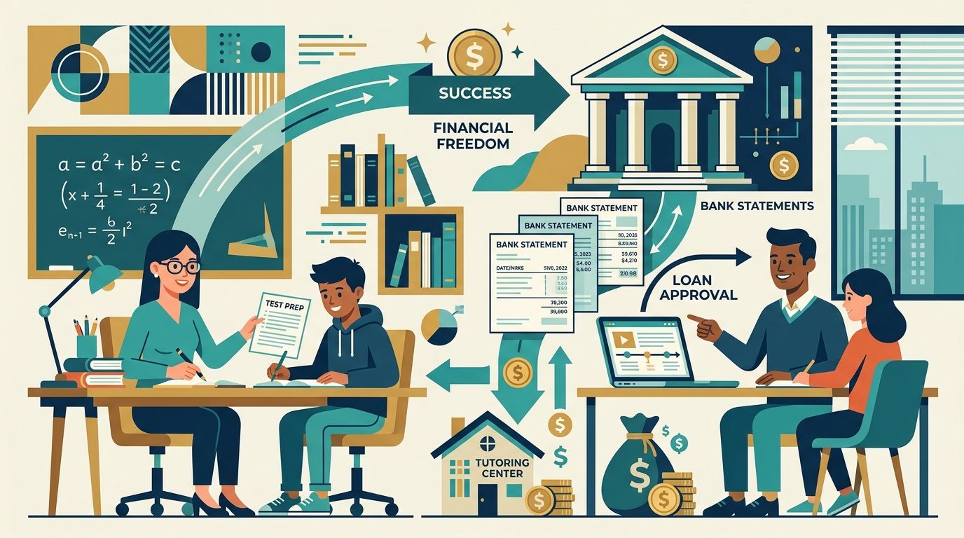 Bank statement loans for private tutors and test prep coaches