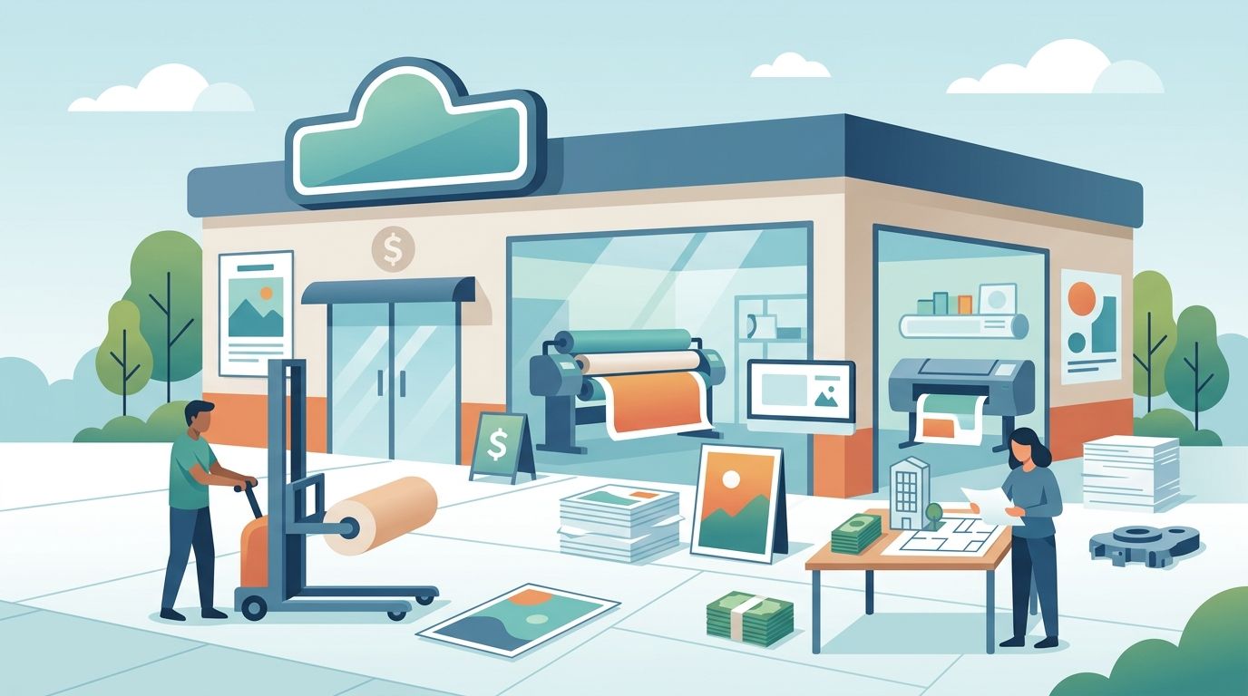 Commercial real estate loans for print shops and signage businesses