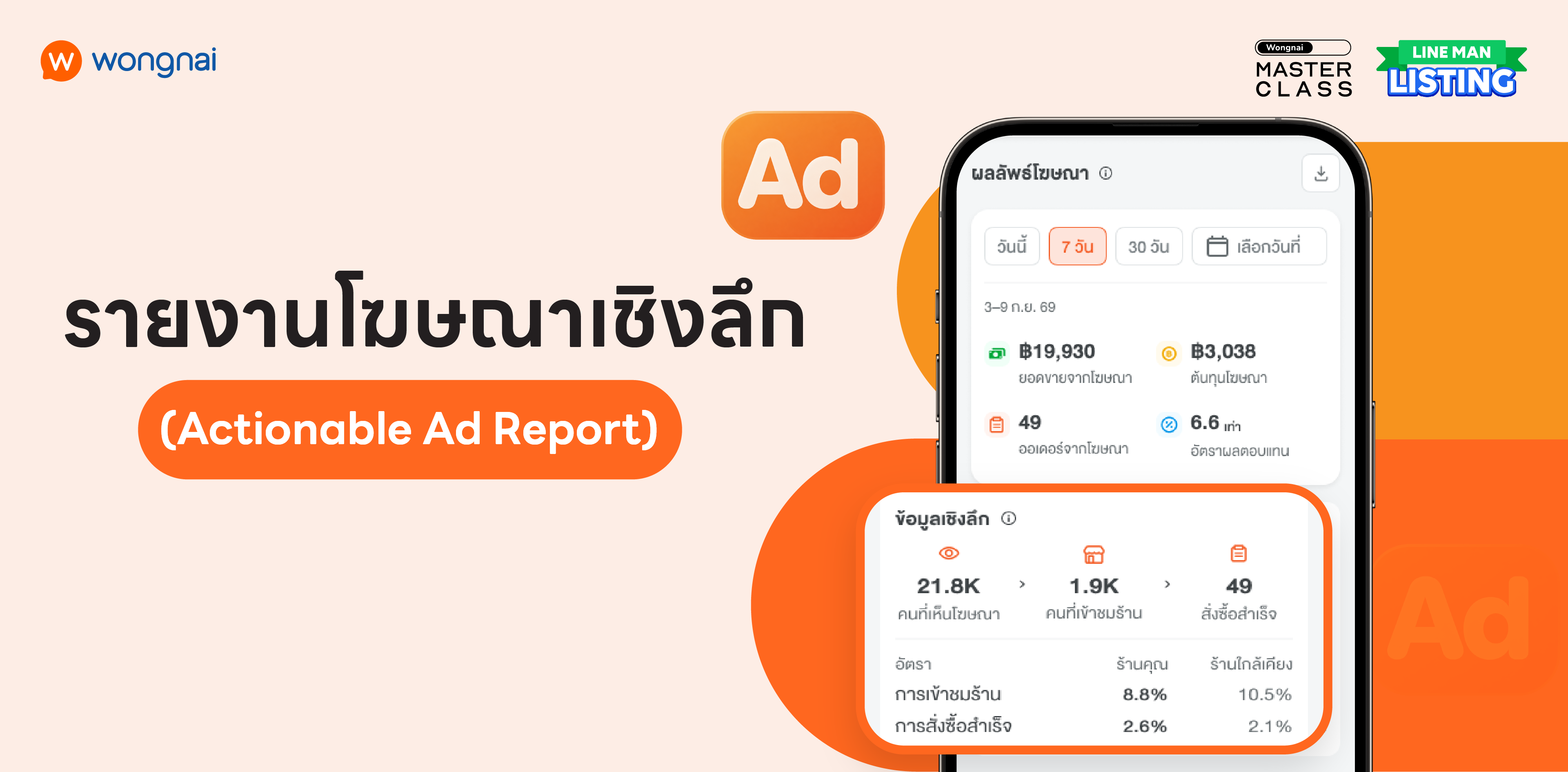 รายงานข้อมูลแคมเปญโฆษณาเชิงลึก