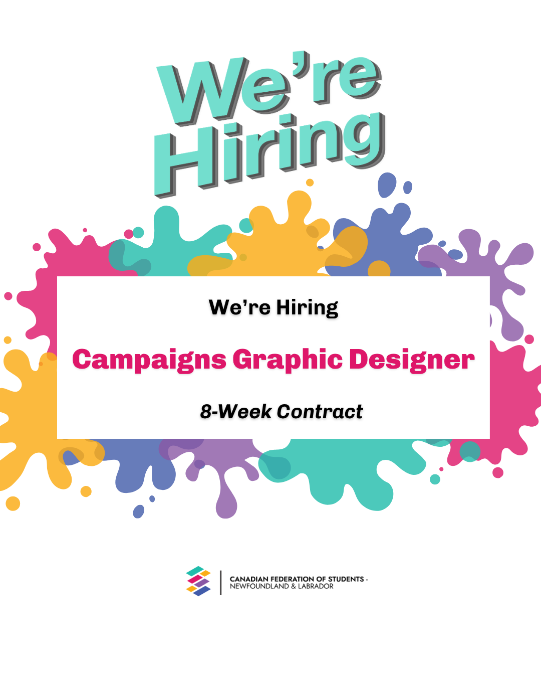 We're hiring - Campaign Graphic Designer (Contract)