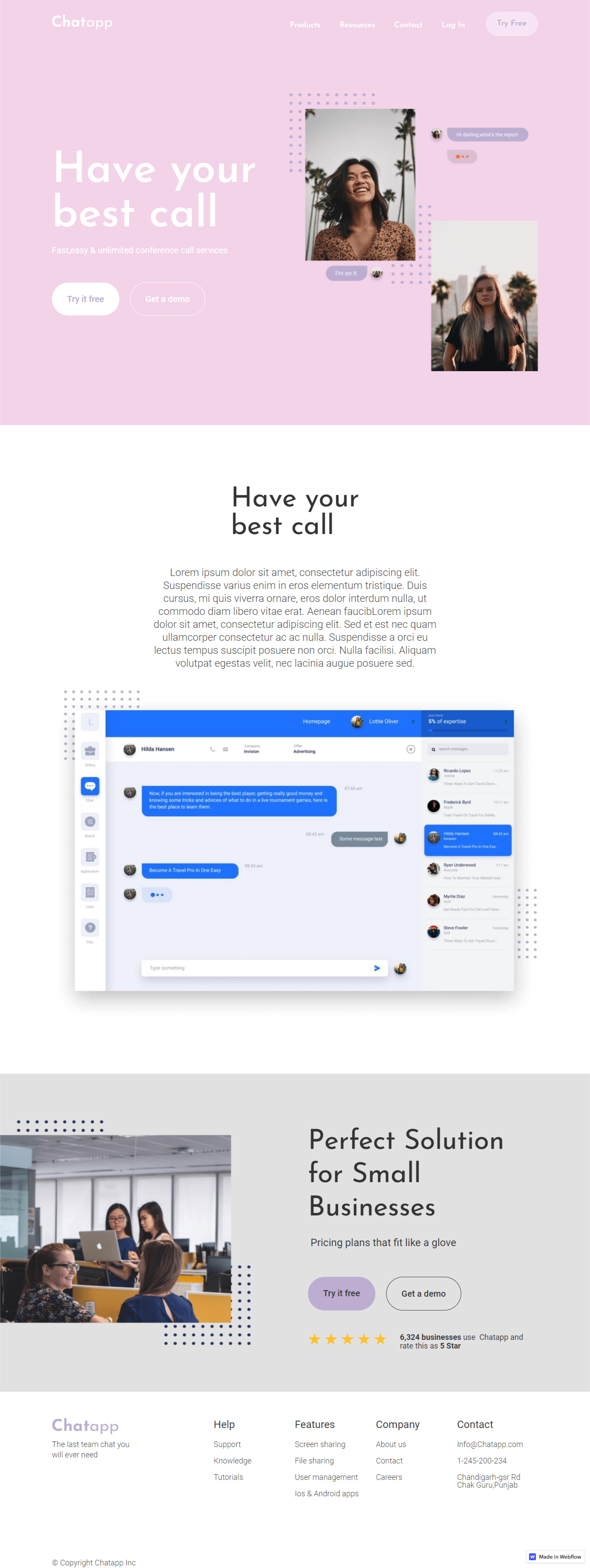 A screenshot of web page