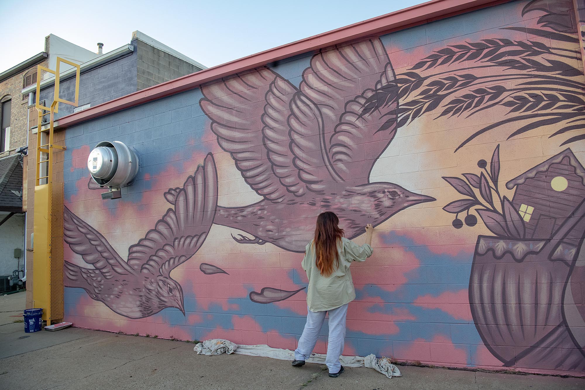 Mural from the Boom! Salina 2025 street art festival