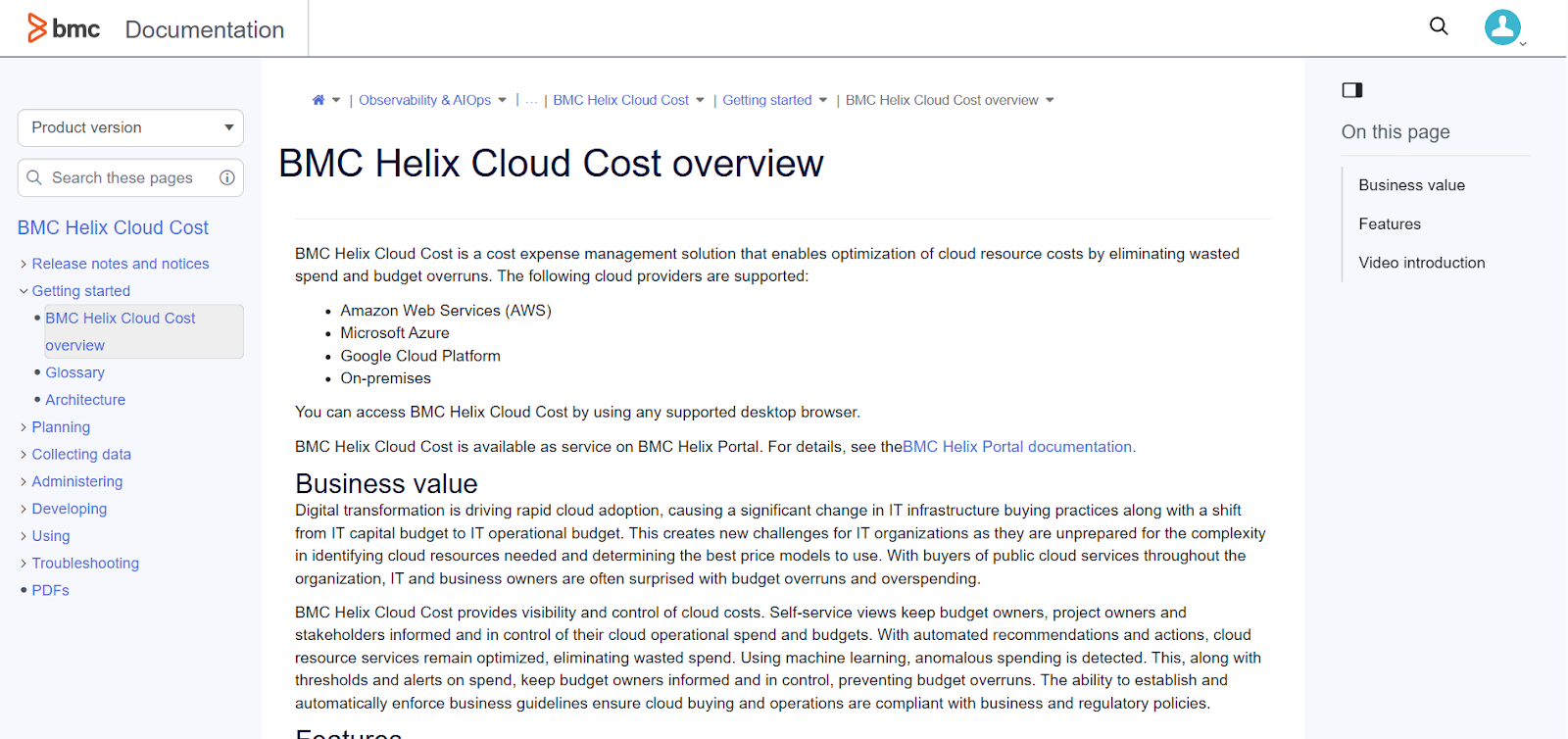 BMC Helix Cloud Cost