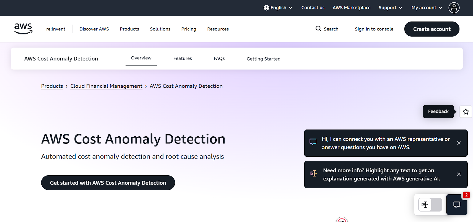 AWS Cost Anomaly Detection