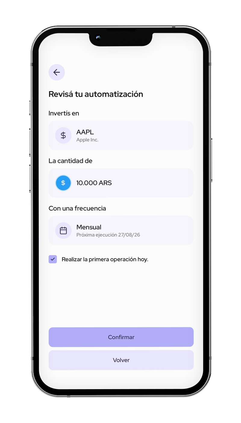 Inversiones programadas mediante DCA desde la app de LB Finanzas