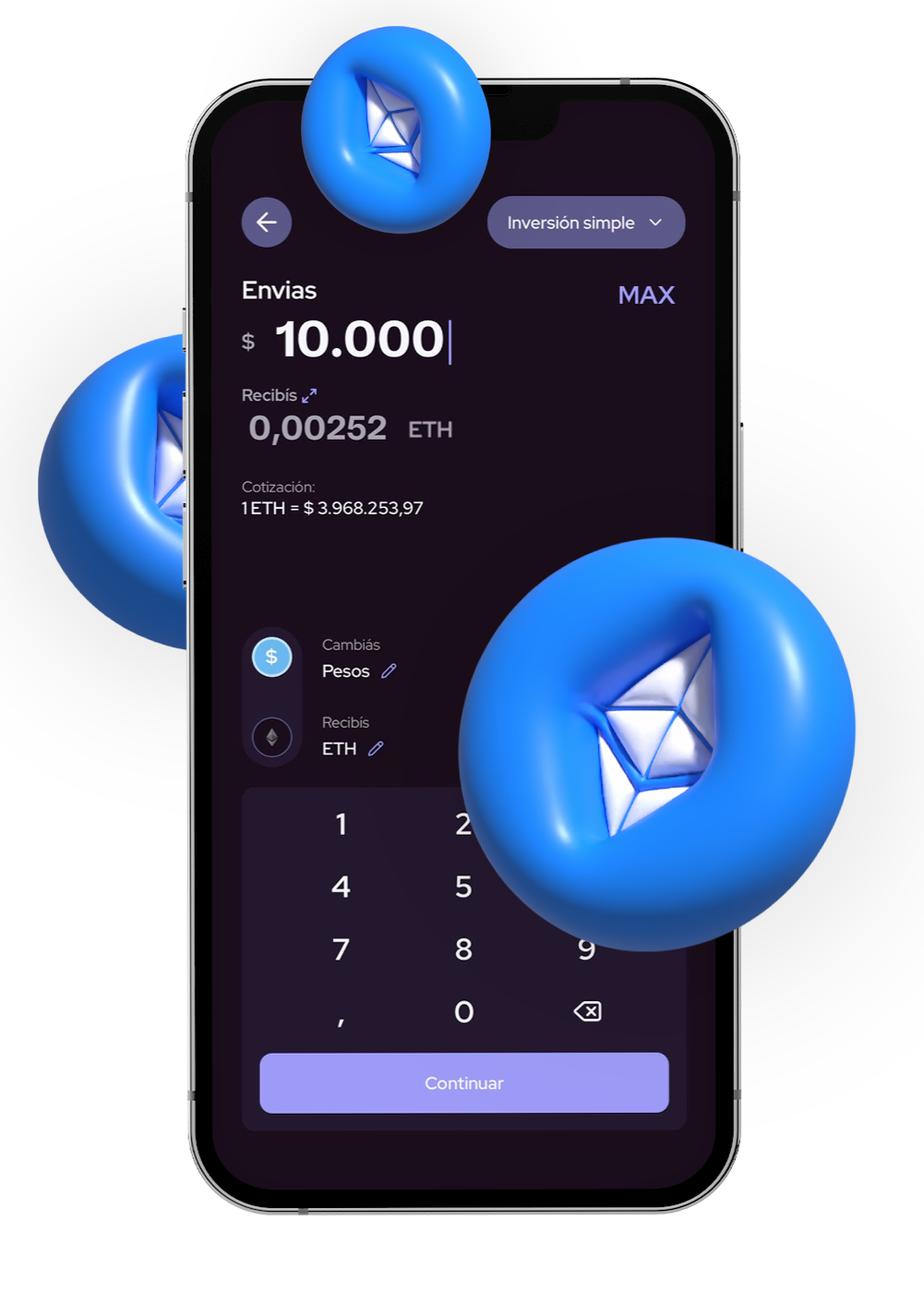 Comprá Ethereum desde LB Finanzas