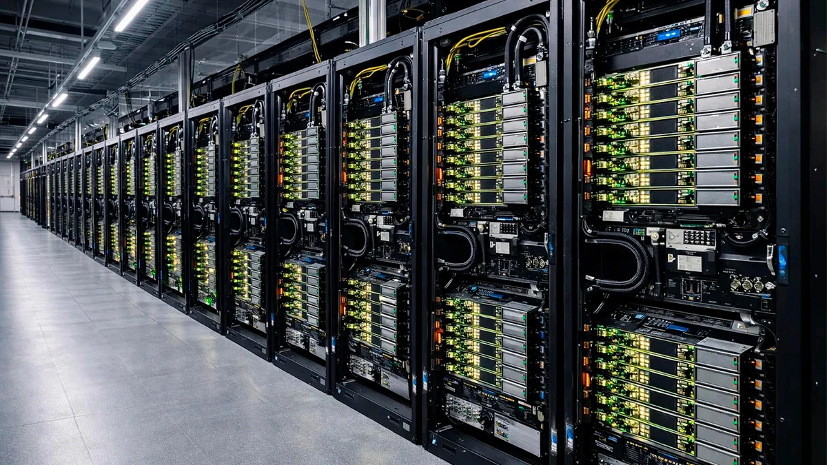 Servidores y equipos informáticos utilizados para procesar modelos de inteligencia artificial.