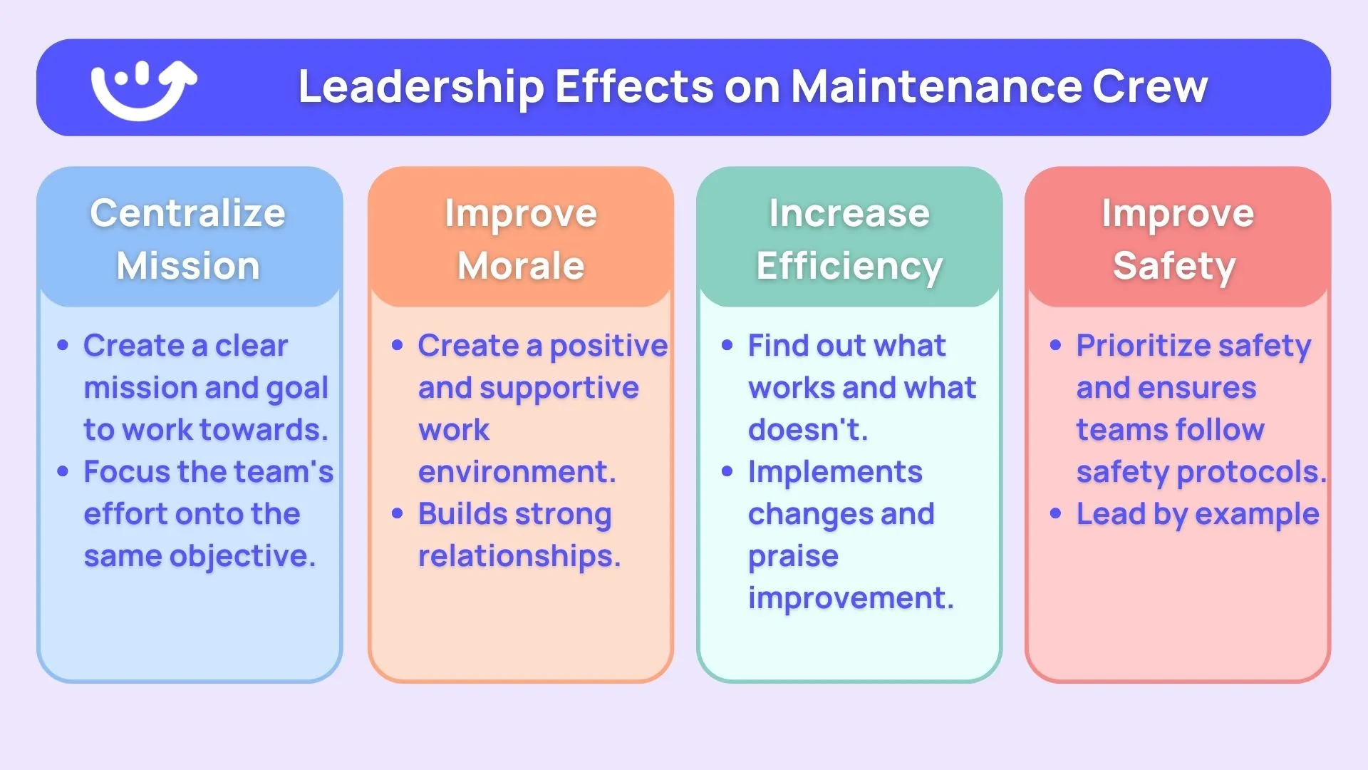 Effects of leadership on maintenance crews