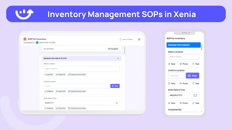 Inventory Management SOPs in Xenia