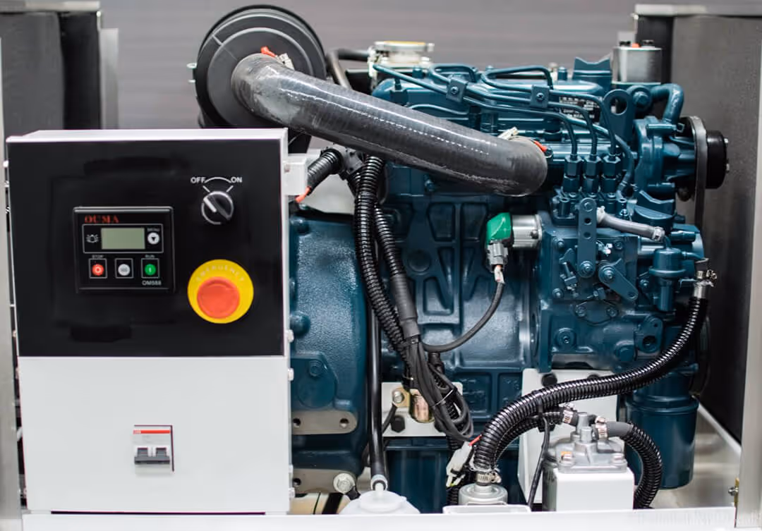 Close up view of IQ generator