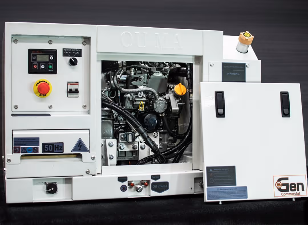 Close up view of IQ generator