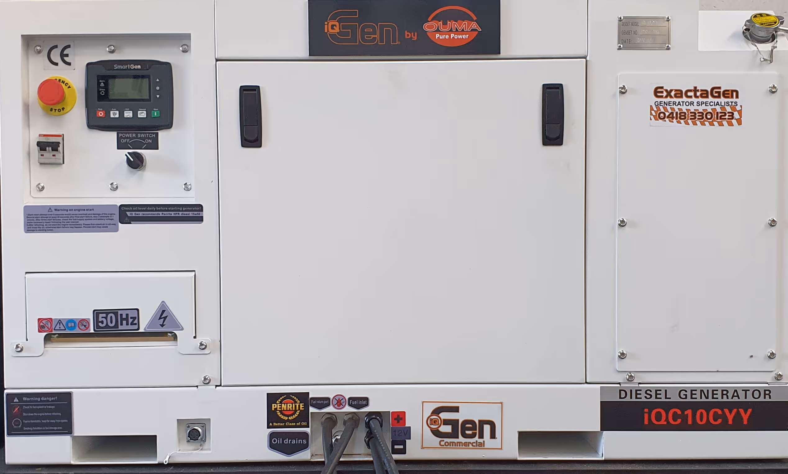Close up view of IQ generator
