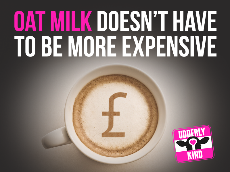 Balance the cost of offering oat milk as default.