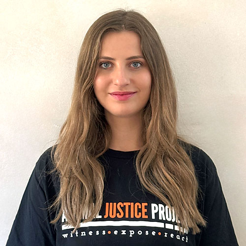 Sofia joined Animal Justice Project in 2026 and has been vegan since 2017. With a background in social media and marketing, she uses her skills to advocate for animals online.