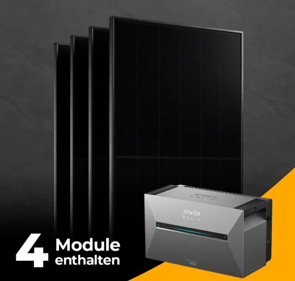 2.000 Wp Balkonkraftwerk mit Glas-Glas Modulen