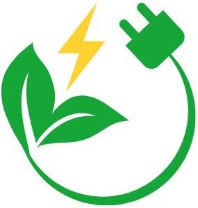 Symbol für grünen Strom und Blitz-Icon